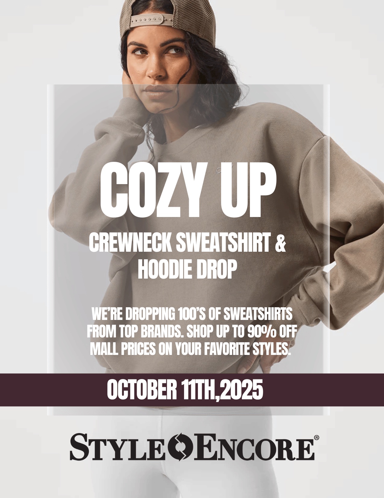 Sweater weather’s about to level up! We’re saving our fave sweatshirts for the Style Encore Crewneck & Hoodie drop. Don’t blink. Stay tuned!
